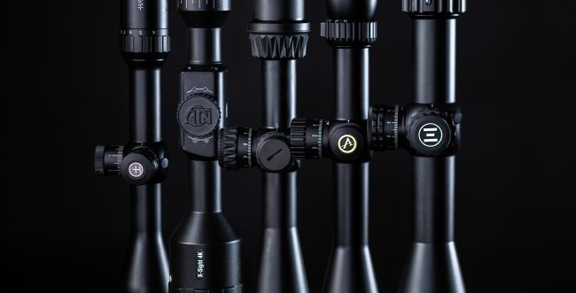 an array of different scopes from various brands