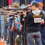 Daisy Nationals - line of contestants in standing position take their best shot in hope of winning.